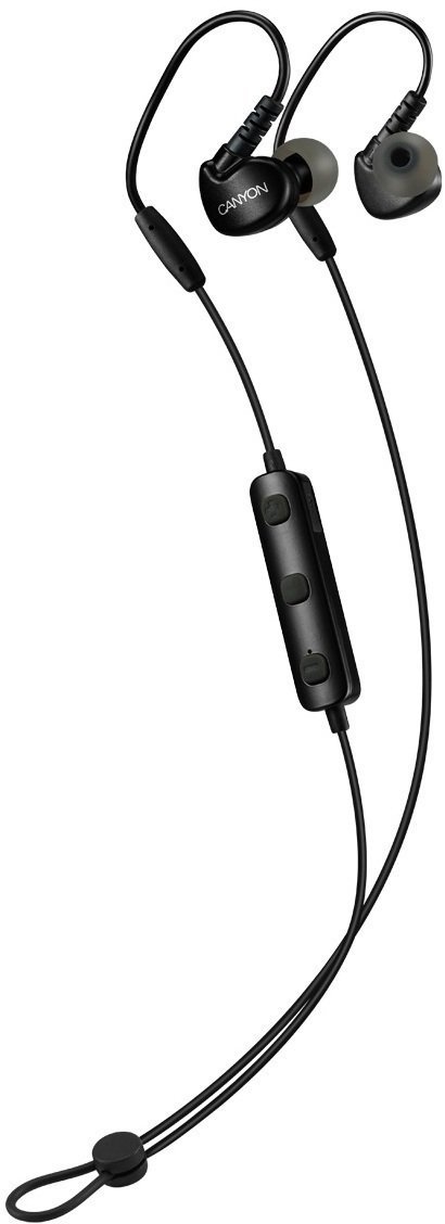 Vezeték nélküli fejhallgató fülhurkot Canyon CNS-SBTHS1B Fekete