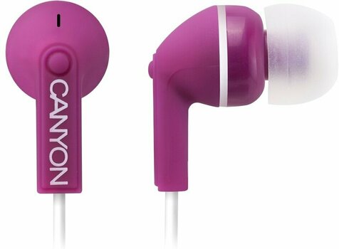 En la oreja los auriculares Canyon CNS-CEP01P Pink - 1