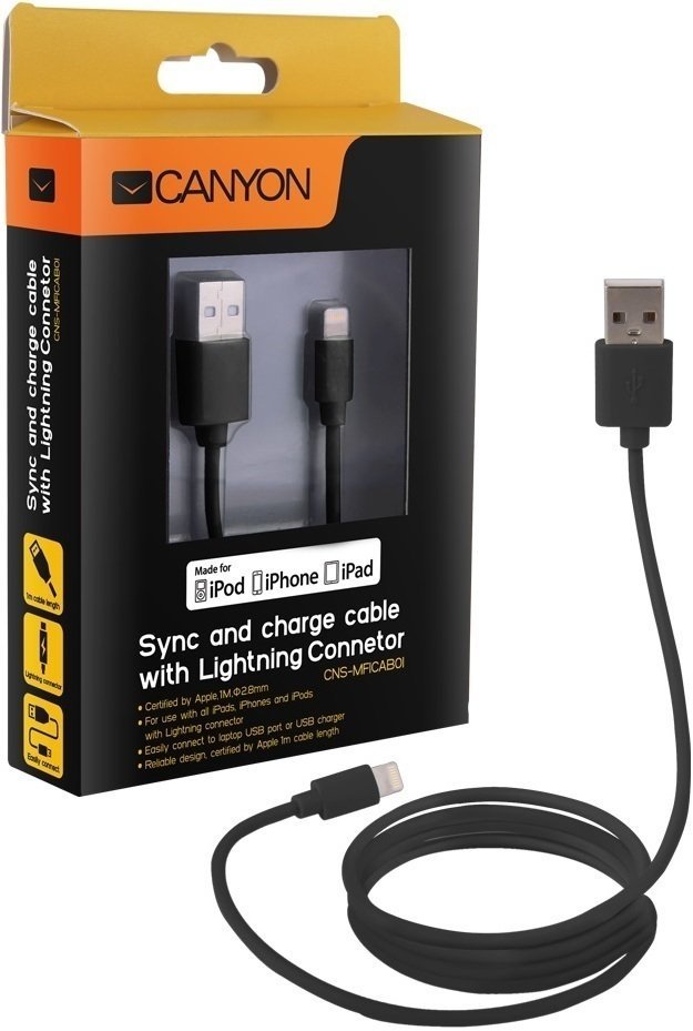 USB кабел Canyon CNS-MFICAB01B