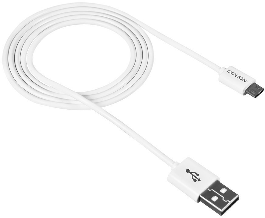 Câble USB Canyon CNE-USBM1W Blanc 100 cm Câble USB