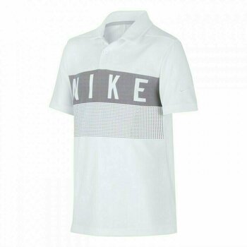 Риза за поло Nike Dry Graphic Boys Polo Shirt White/Black M - 1