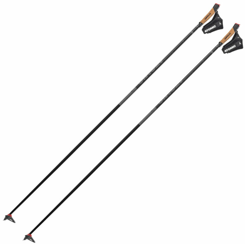 Bâtons de ski Atomic Pro Carbon QRS Black/Grey 150 cm