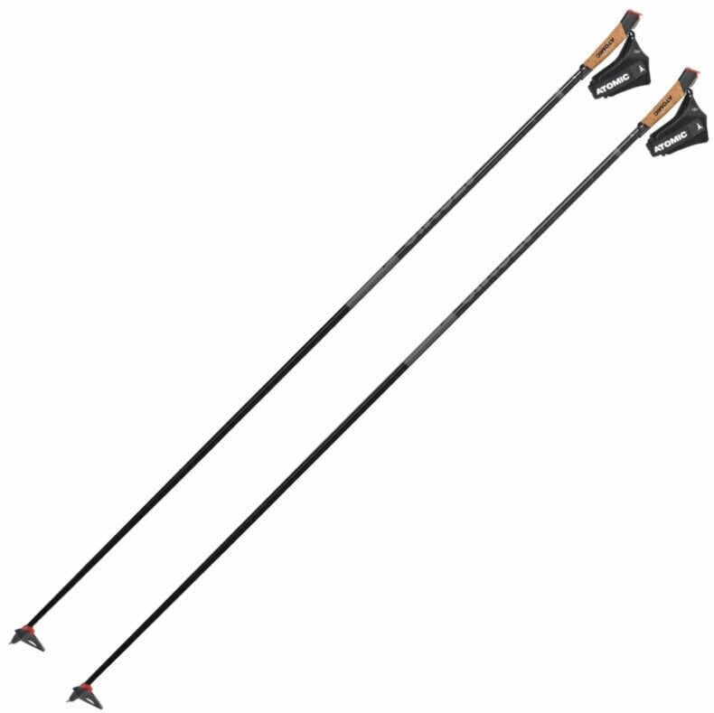 Bâtons de ski Atomic Pro Carbon QRS Black/Grey 140 cm
