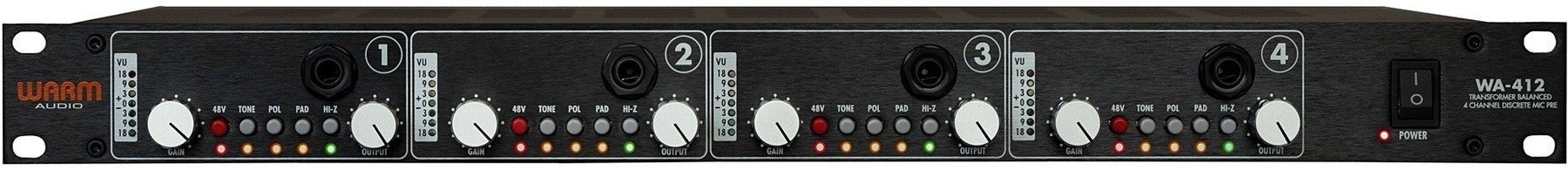 Pré-amplificador de microfone Warm Audio WA-412 Pré-amplificador de microfone