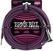 Câble pour instrument Ernie Ball P06068 Noir-Violet 7,5 m Droit - Angle