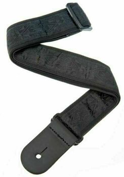 Textile guitar strap D'Addario Planet Waves 50B01 Woven Guitar Strap Black Satin - 1