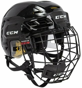 Hockey Helmet CCM Tacks 210 Combo SR Black L Hockey Helmet - 1
