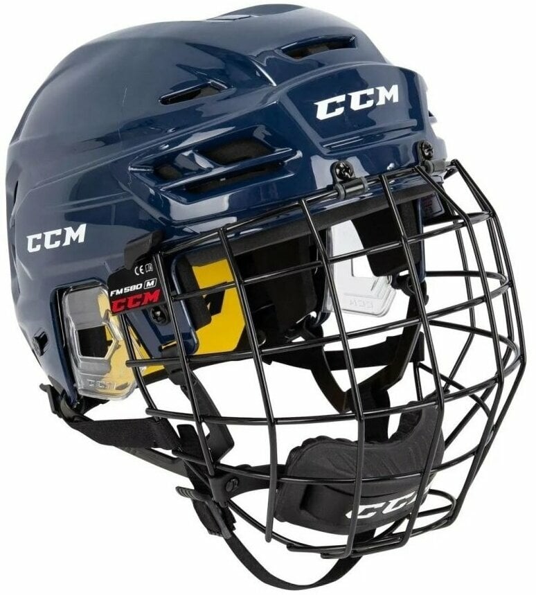 Eishockey-Helm CCM Tacks 210 Combo SR Blau L Eishockey-Helm