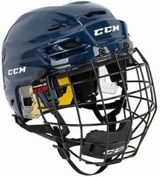 Hockey Helmet CCM Tacks 210 Combo SR Blue L Hockey Helmet - 1