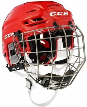 Hockey Helmet CCM Tacks 210 Combo SR Red L Hockey Helmet - 1