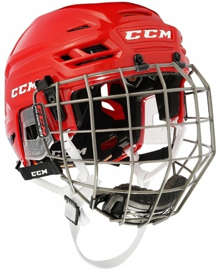 Hockey Helmet CCM Tacks 210 Combo SR Red M Hockey Helmet