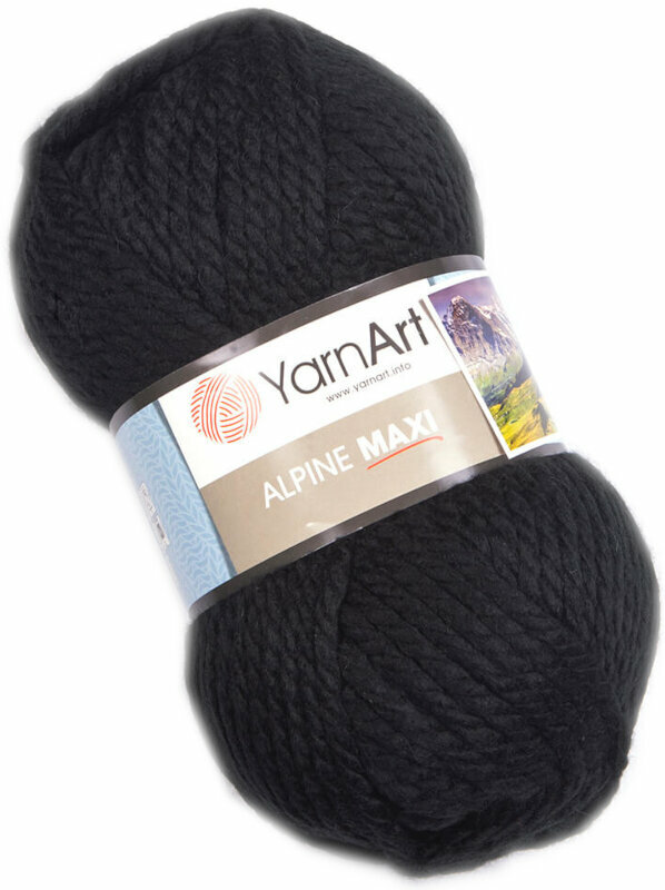 Hilo de tejer Yarn Art Alpine Maxi 661 Black Hilo de tejer