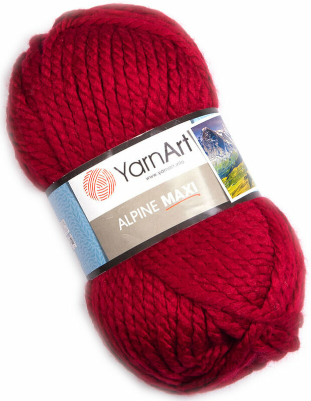 Pređa za pletenje Yarn Art Alpine Maxi 667 Red Pređa za pletenje