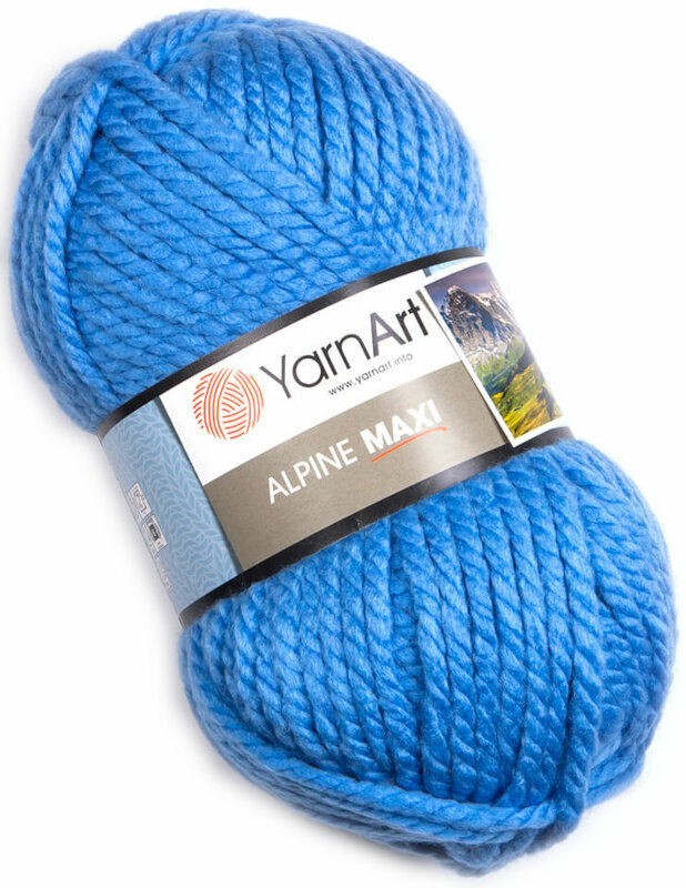 Knitting Yarn Yarn Art Alpine Maxi 668 Light Blue Knitting Yarn