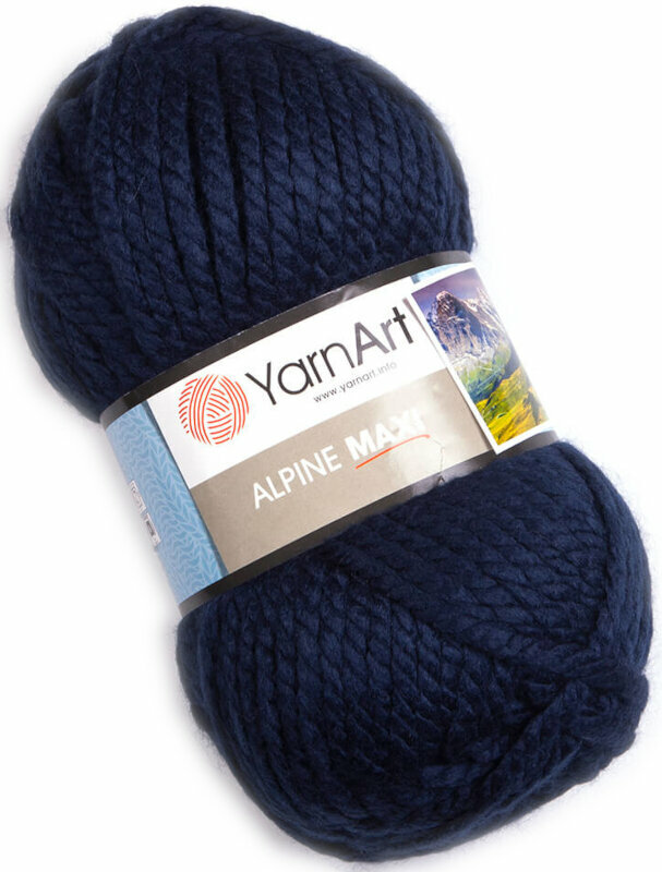 Knitting Yarn Yarn Art Alpine Maxi 674 Navy Blue