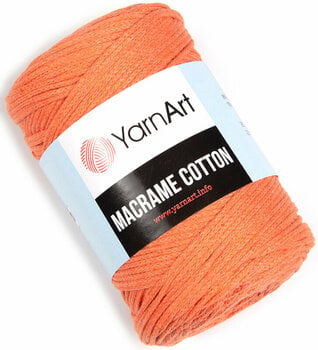 Cord Yarn Art Macrame Cotton 2 mm 770 Orange - 1
