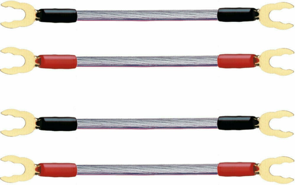 Hi-Fi højttaler kabel Oehlbach JUMP! LS-Bridges 4 x 10cm 10 cm Rød-Sort Hi-Fi højttaler kabel