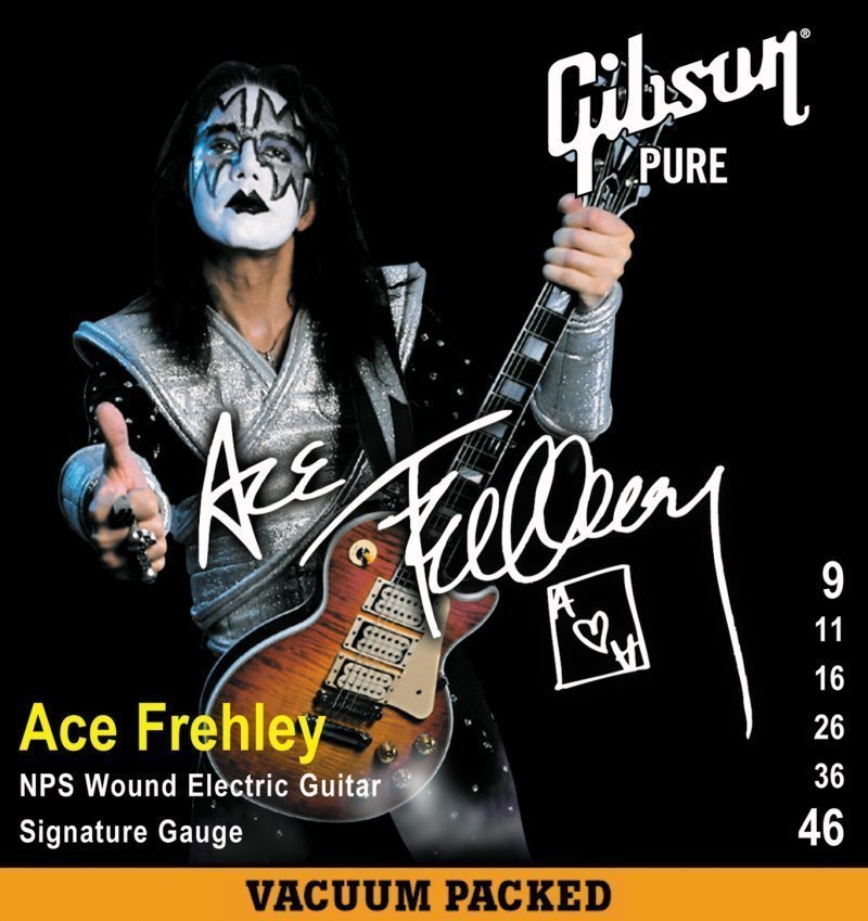Cordas para guitarra elétrica Mi Gibson Ace Frehley Signature Electric 009-046