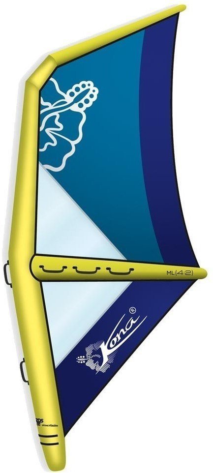Velas de paddleboard Kona Velas de paddleboard Air Rig 4,2 m² Blue-Yellow