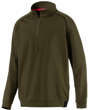 Pulover s kapuco/Pulover Puma PWRWARM 1/4 Zip Mens Sweater Forest Night XS - 1