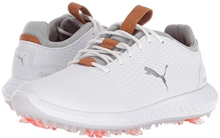 Golfsko til juniorer Puma Ignite PWRADAPT Junior Golf Shoes White US 1