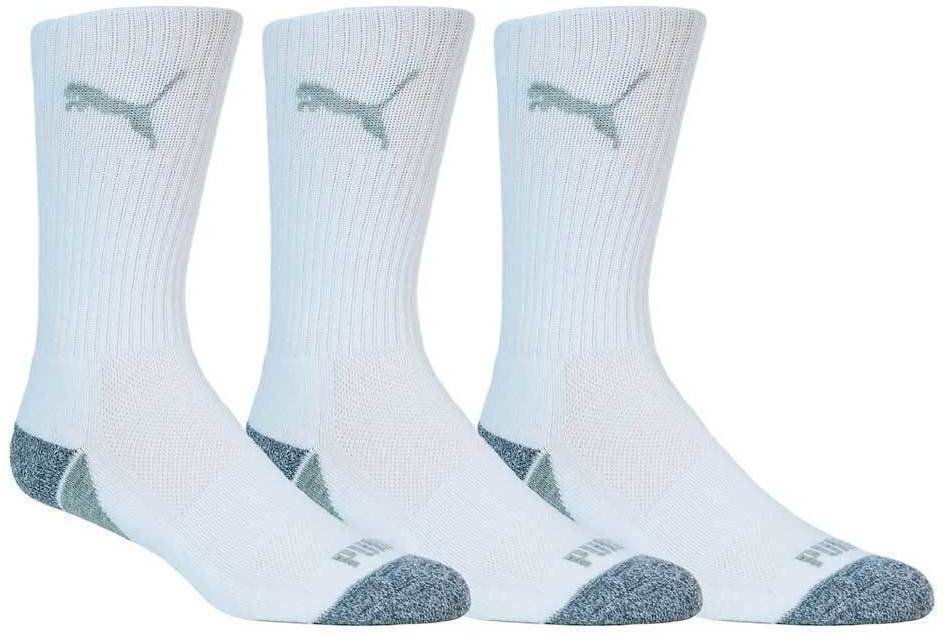 Calcetines Puma pounce crew 3 pair pack white 9-12