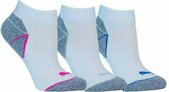 Calcetines Puma W pounce quarter crew 3 pack white rose pink-blue 5-10 - 1