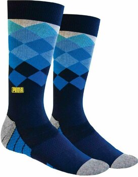 Ponožky Puma Fusion Argyle Crew Sock Electric Blue Lemonade 9-12 - 1