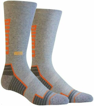 Socks Puma Fusion Wordmark Crew Sock Quarry-Shocking Orange 9-12 - 1