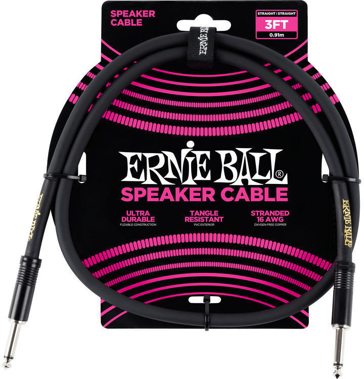 Reproduktorový kábel Ernie Ball P06071 Čierna 90 cm