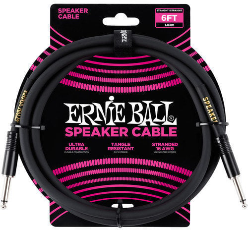 Loudspeaker Cable Ernie Ball P06072 Black 180 cm