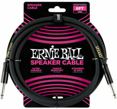 Kabel głośnikowy Ernie Ball P06072 Czarny 180 cm - 1