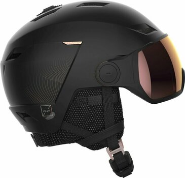 Lyžařská helma Salomon Icon LT Visor Sigma Black/Pink Gold M (56-59 cm) Lyžařská helma - 1