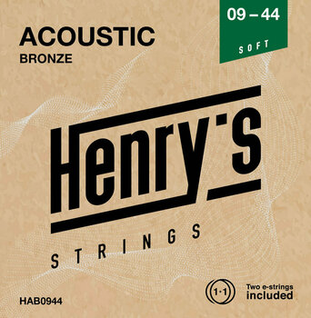 Struny do gitary akustycznej Henry's Bronze 09-44 - 1