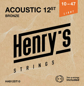 Struny do gitary akustycznej Henry's 12ST Bronze 10-47 - 1