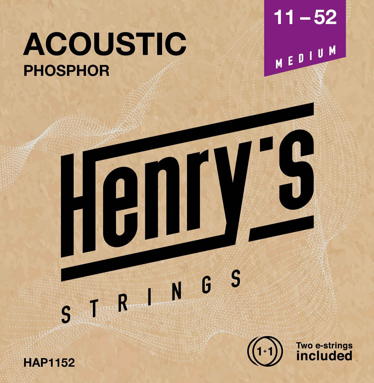 Struny pro akustickou kytaru Henry's Phosphor 11-52