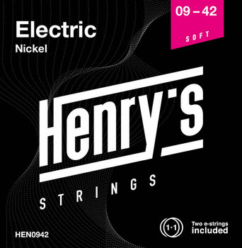 Struny pre elektrickú gitaru Henry's Nickel 09-42 - 1