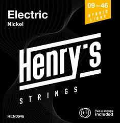 Snaren voor elektrische gitaar Henry's Nickel 09-46 Snaren voor elektrische gitaar
