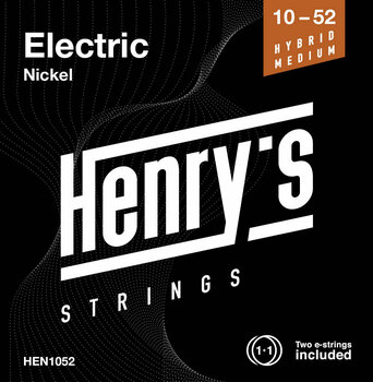 Struny pro elektrickou kytaru Henry's Nickel 10-52 - 1