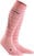 Calcetines para correr CEP WP401Z Compression Tall Socks Reflective Light Pink II Calcetines para correr