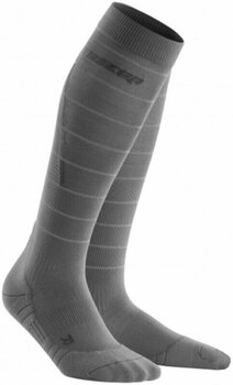 Calcetines para correr CEP WP402Z Compression Tall Socks Reflective Grey III Calcetines para correr - 1