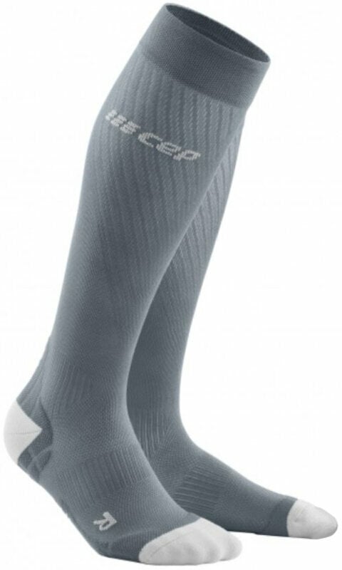 Hardloopsokken CEP WP40JY Compression Tall Socks Ultralight Grey/Light Grey II Hardloopsokken