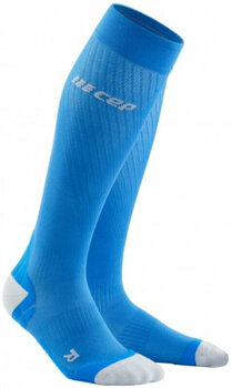 Hardloopsokken CEP WP20KY Compression Tall Socks Ultralight Electric Blue/Light Grey II Hardloopsokken - 1