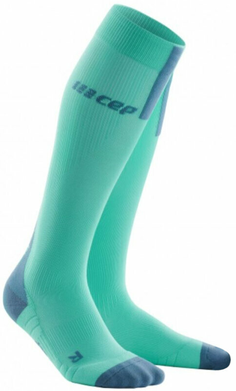 Calcetines para correr CEP WP40BX Compression Tall Socks 3.0 Mint-Grey II Calcetines para correr