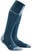 Calcetines para correr CEP WP40BX Compression Tall Socks 3.0 Azul-Grey II Calcetines para correr