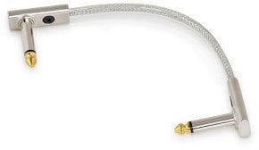 Prepojovací kábel, Patch kábel RockBoard Flat Patch Cable - SAPPHIRE Strieborná 10 cm Zalomený - Zalomený
