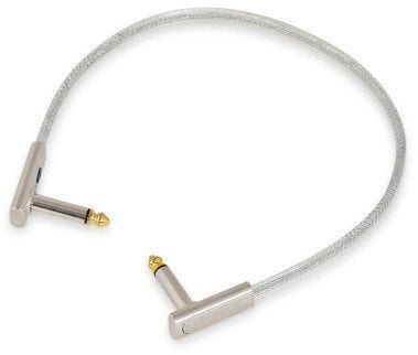Patchkabel RockBoard Flat Patch Cable - SAPPHIRE Silber 30 cm Winkelklinke - Winkelklinke