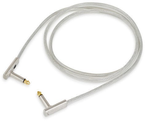 Câble de patch RockBoard Flat Patch Cable - SAPPHIRE Argent 120 cm Angle - Angle
