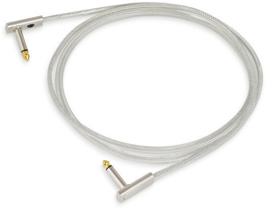 Câble de patch RockBoard Flat Patch Cable - SAPPHIRE Argent 140 cm Angle - Angle