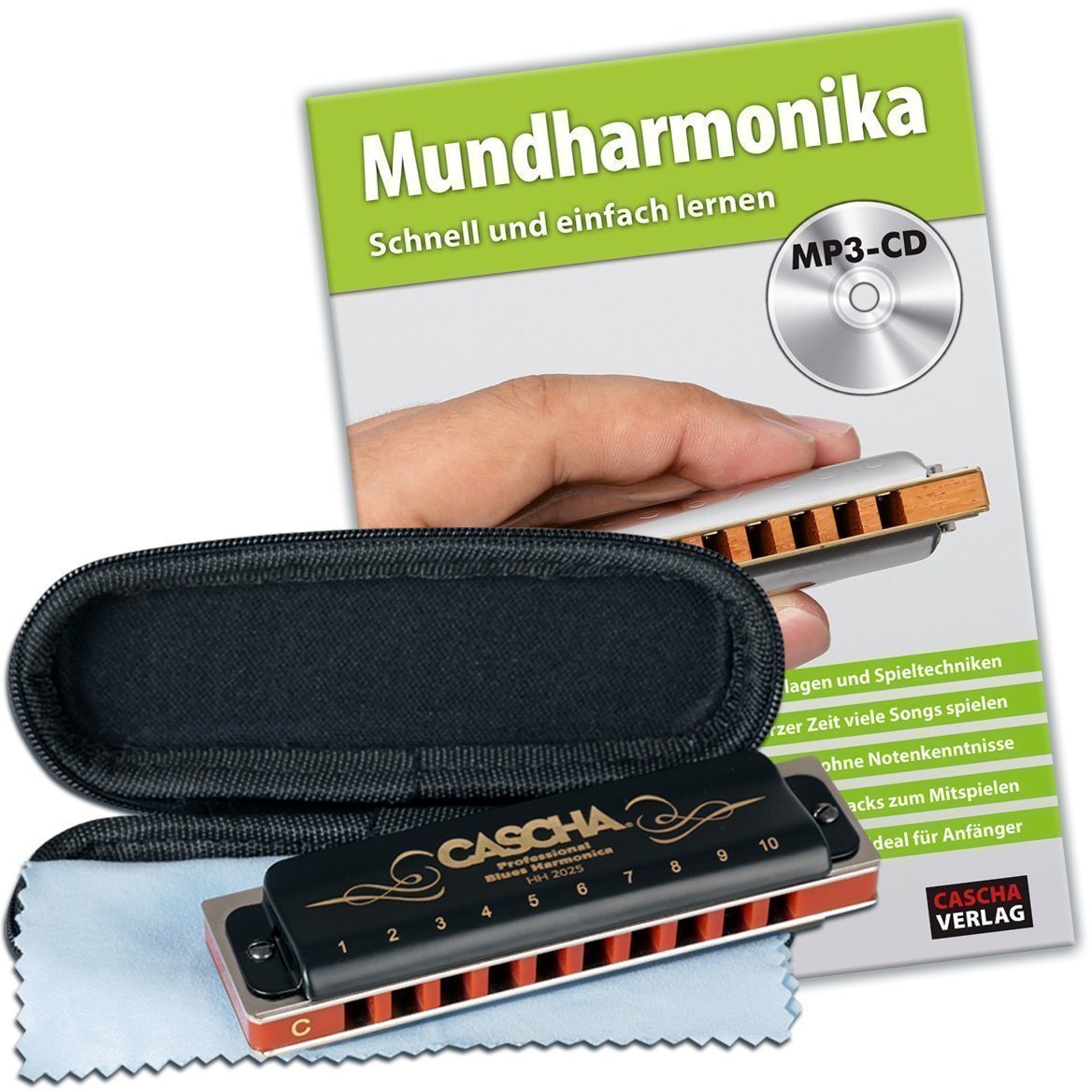 Diatonikus szájharmonika Cascha HH 1610 EN Professional Blues Set